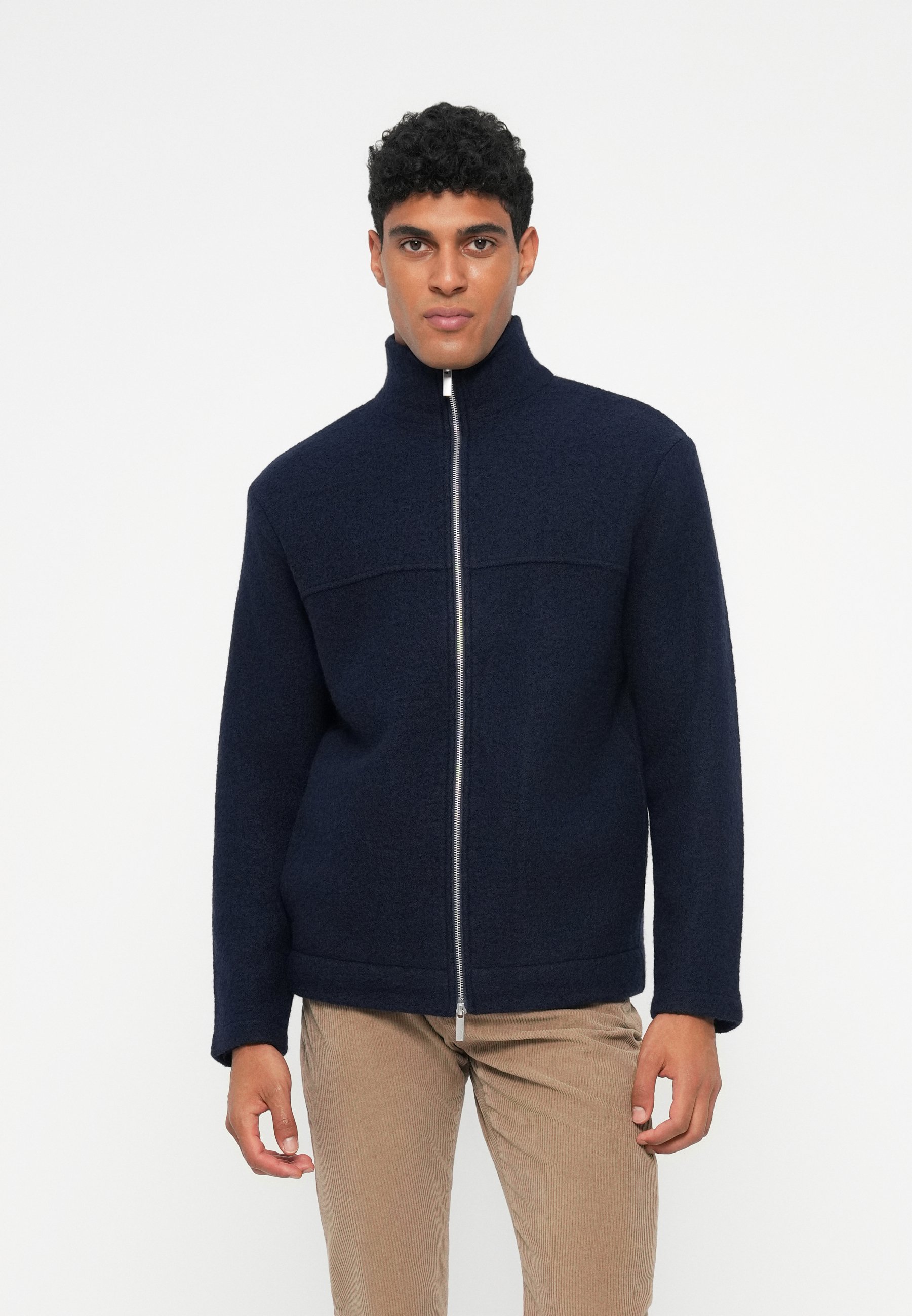 Selected SLHNEALY FULL ZIP CARDIGAN - Strickjacke - sky captain