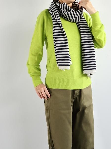 eleven 2nd Cashmere no.1 Border Stole / カシミヤno.1 ボーダー