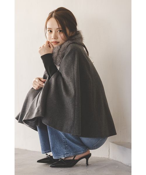 ショートケープコート(508405626)｜阪急百貨店公式通販サイト｜阪急