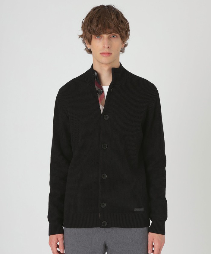 パーシャルチェックハイネックカーディガン(505636955)｜HANKYU MEN'S