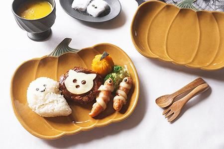 ク28 かぼちゃプレート（貫入/釉ヒビあり） - 益子焼の小さな窯元