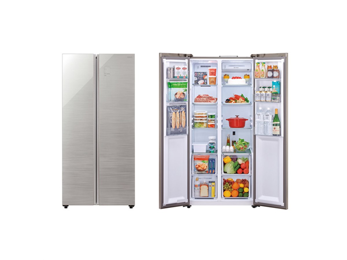 AQUA、庫内を縦に2分割した「Side by Side」採用の475L冷凍冷蔵庫