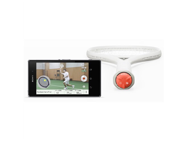 ソニー、テニスのショットを即時に分析する「スマートテニスセンサー