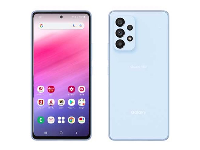 ドコモ、6.5型スタンダード5Gスマホ「Galaxy A53 5G SC-53C」を5/27