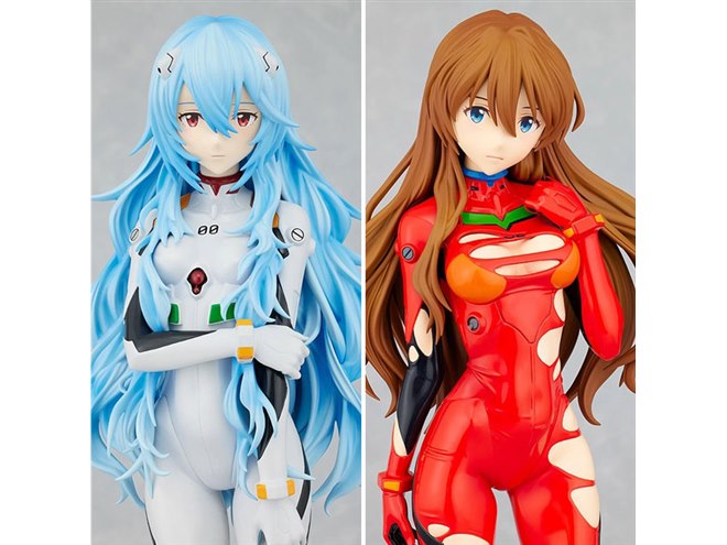 XLサイズの「綾波レイ/アスカ・ラングレー」フィギュアが登場、アスカ