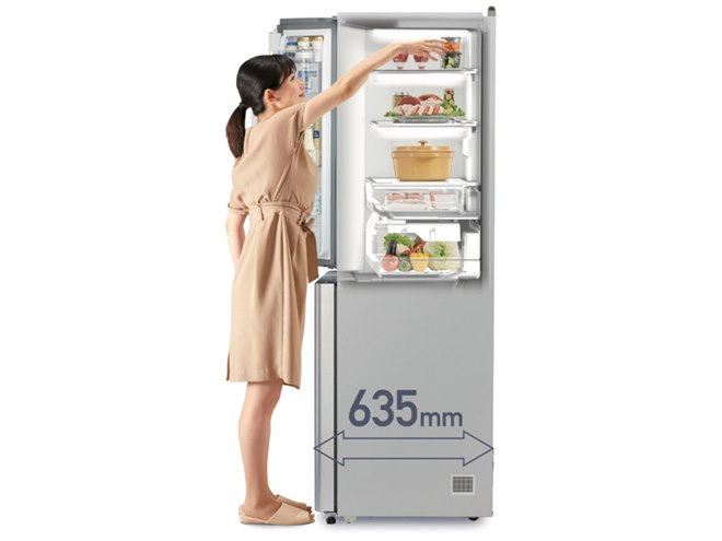 AQUA、奥行き635mmの薄型冷凍冷蔵庫「TZシリーズ」2024年モデルを本日3