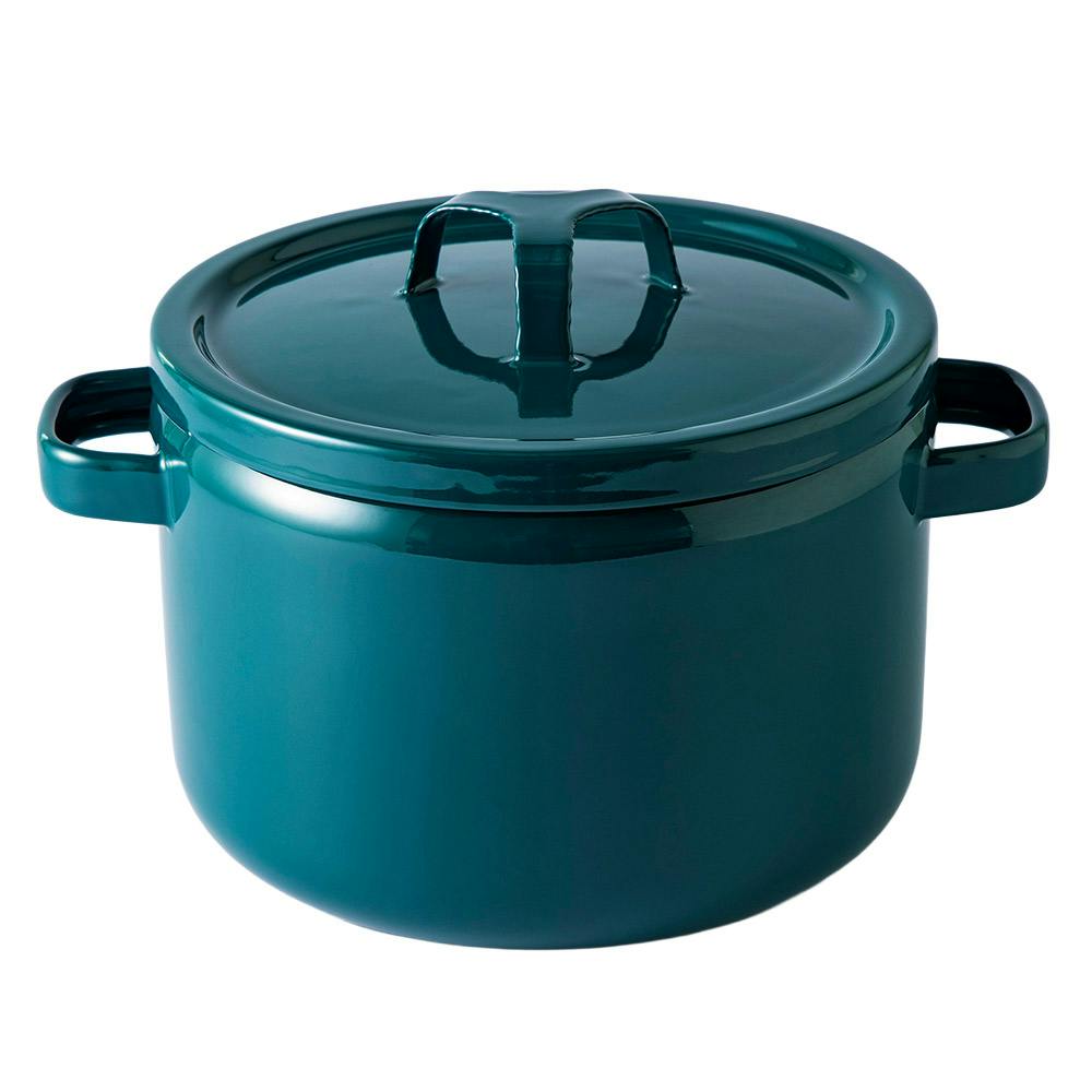 富士ホーロー 匠シリーズ 深鍋 22cm 5.6L 深型 両手鍋 ホーロー フタ