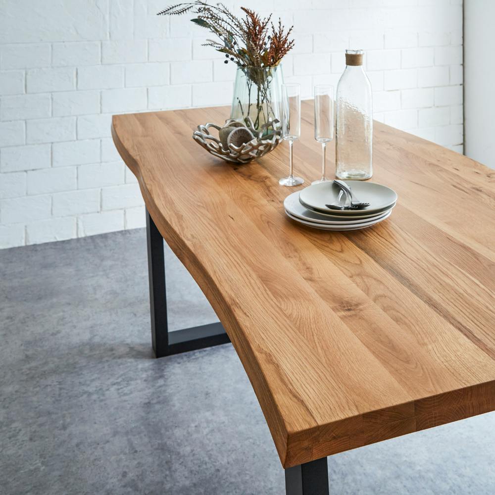 後藤家具物産 一枚板風180オーク無垢材を使用したダイニングテーブル