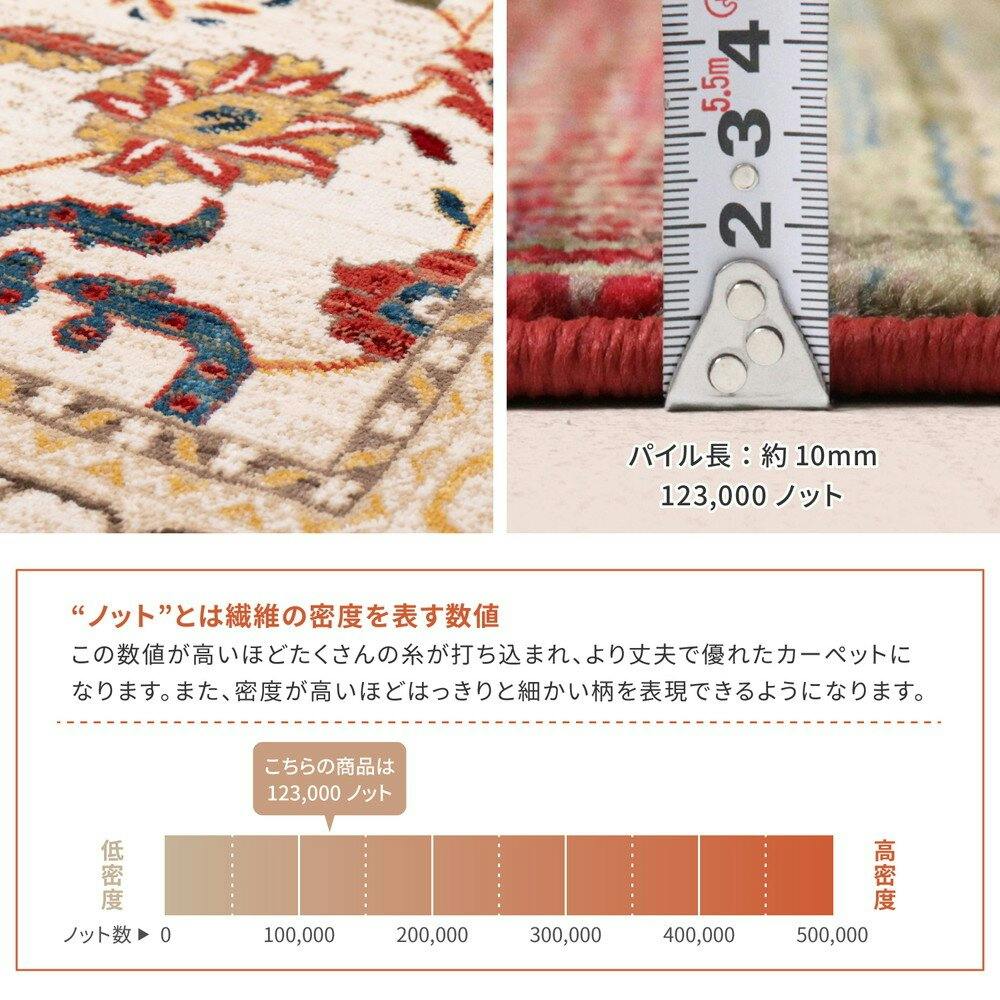 萩原 HAGIHARA トルコ製 折り畳めるウィルトンラグ RAKKAS グレイズ160