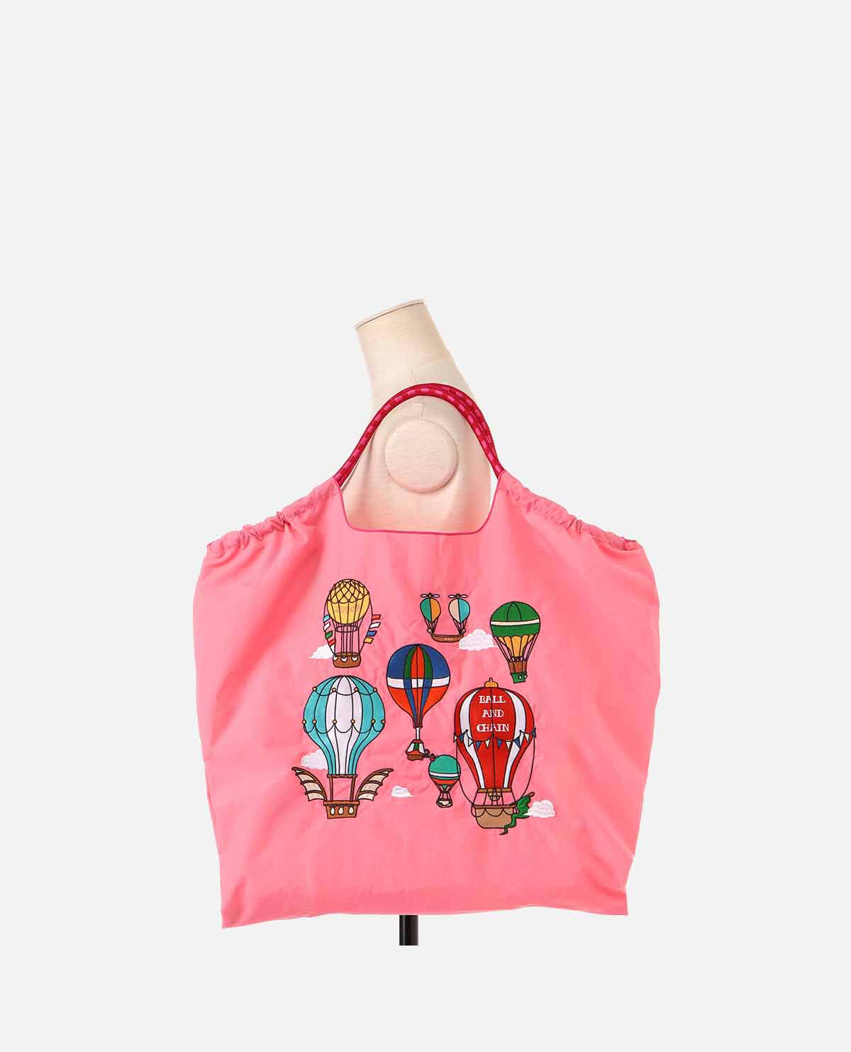 エコバッグ BALOONS 気球 Lサイズ ピンク｜ボールアンド