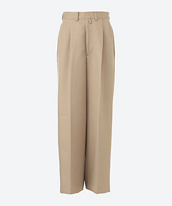 TACKED CHINO TROUSERS―PLANE