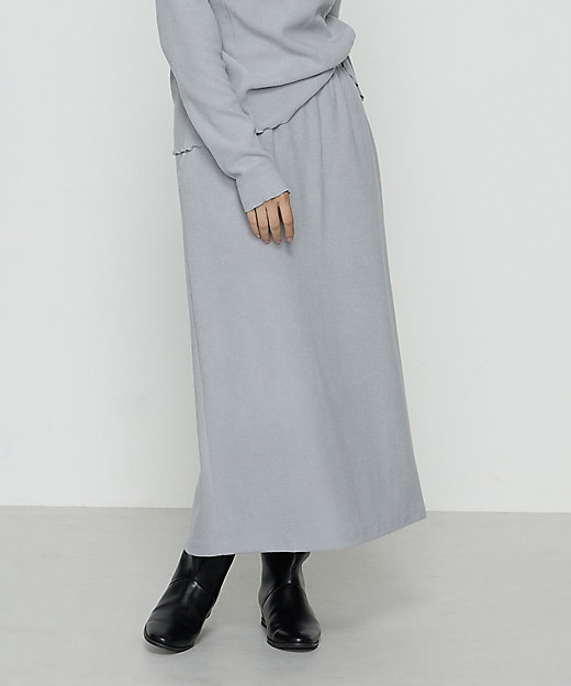 ＋サイズ 〕 ニットコール タイトスカート（7804FM02