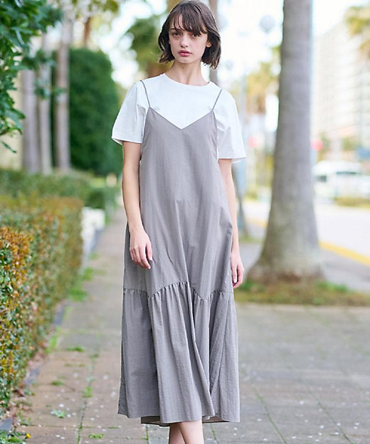 接触冷感／撥水】タフタキャミワンピース（2002432397