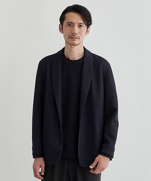 BATONER ショールカラー カーディガン ブラック BATONER（バトナー）の