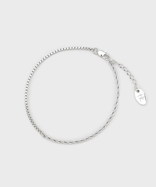 ステンレス】ナローコンビブレスレット（2002551434） | tk