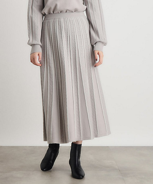 SET UP対応 透かし編み柄ニットスカート（2002367882