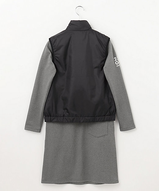 数量限定！お得セット【WOMEN】撥水ベスト付 ワンピース 着回し力