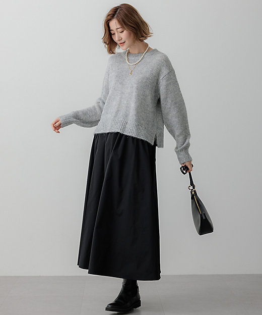 洗える】ブライトタフタ ギャザー スカート（SKWOGS6017