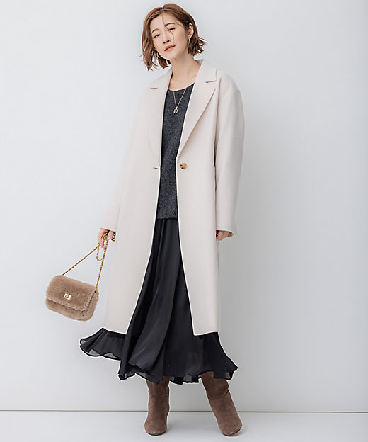 滝沢眞規子さん着用】ベビーアルパカ クロップド ニット