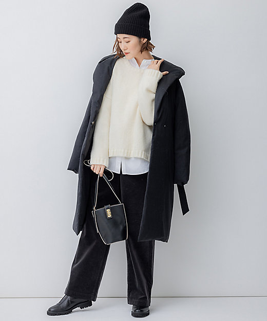 滝沢眞規子さん着用】ベビーアルパカ クロップド ニット