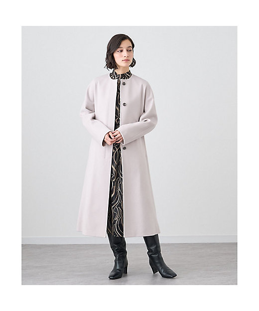 カシミヤノーカラーベルトコート | ANAYI/アナイ | 三越伊勢丹