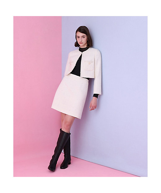 セットアップ対応商品】ラメスラブツイードショートジャケット | ANAYI