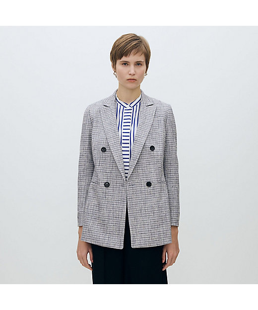 ラメツイード ダブルブレストジャケット | maison TOMORROWLAND/メゾン