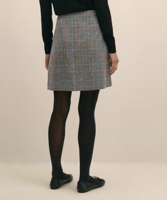 ウール マルチカラーチェック ラップスカート | Brooks Brothers