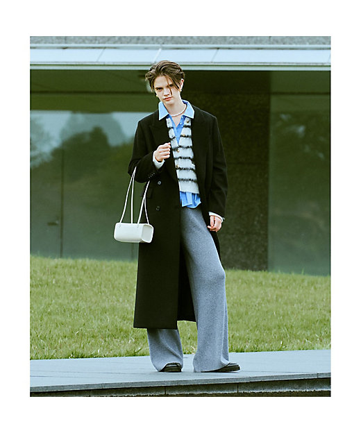 カシミヤ混ロングチェスターコート | allureville (Women