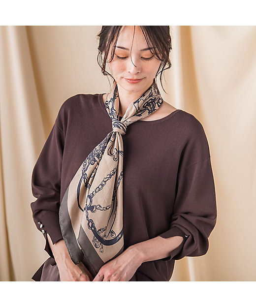 馬車柄スクエアシルクスカーフ | LAUTREAMONT (Women)/ロートレアモン