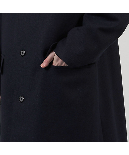 ウールツイード ニットコンビスタンドカラーコート | TOMORROWLAND