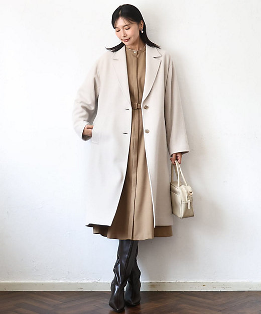 超軽量］エアリアルウール チェスターコート | MK MICHEL KLEIN (Women