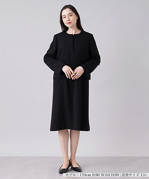 ブラックフォーマル】ジャケット×ワンピーススーツ | Leilian plus