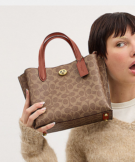 ウィロウ トート バッグ 24・シグネチャー キャンバス | COACH