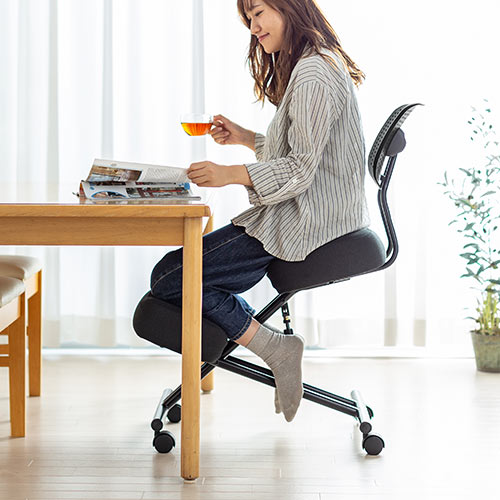 バランスチェア 姿勢矯正椅子 ガス圧昇降 腰痛対策 背もたれ