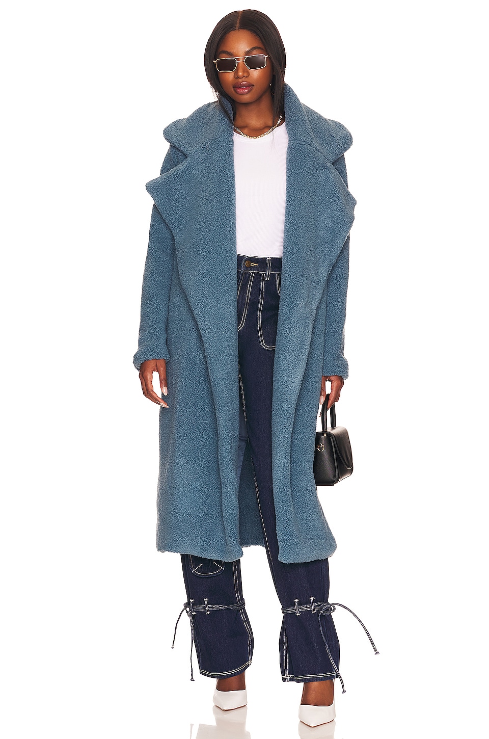 SNDYS x REVOLVE Teddy Coat in Storm Blue | REVOLVE