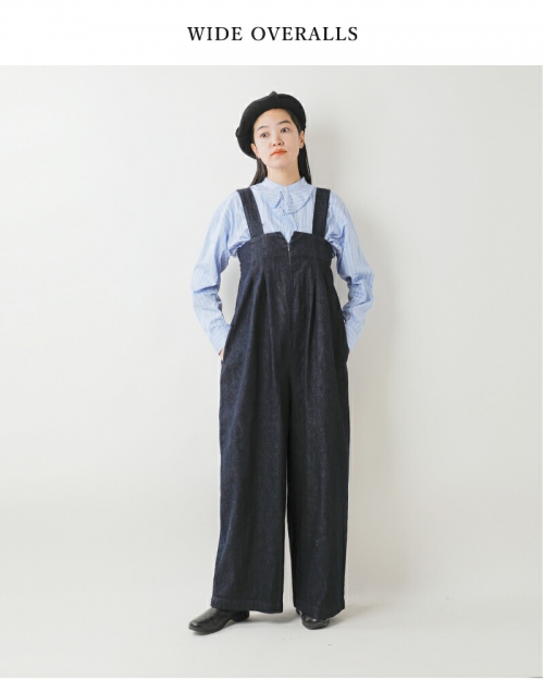 Si-Si-Si スースースー デニム ワイド オーバーオール “WIDE OVERALLS
