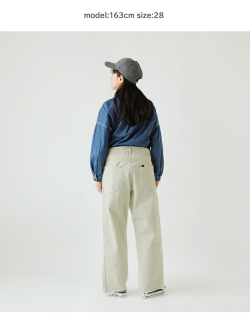 chimala チマラ アイボリードリル ウエスト アジャスタブル デニム