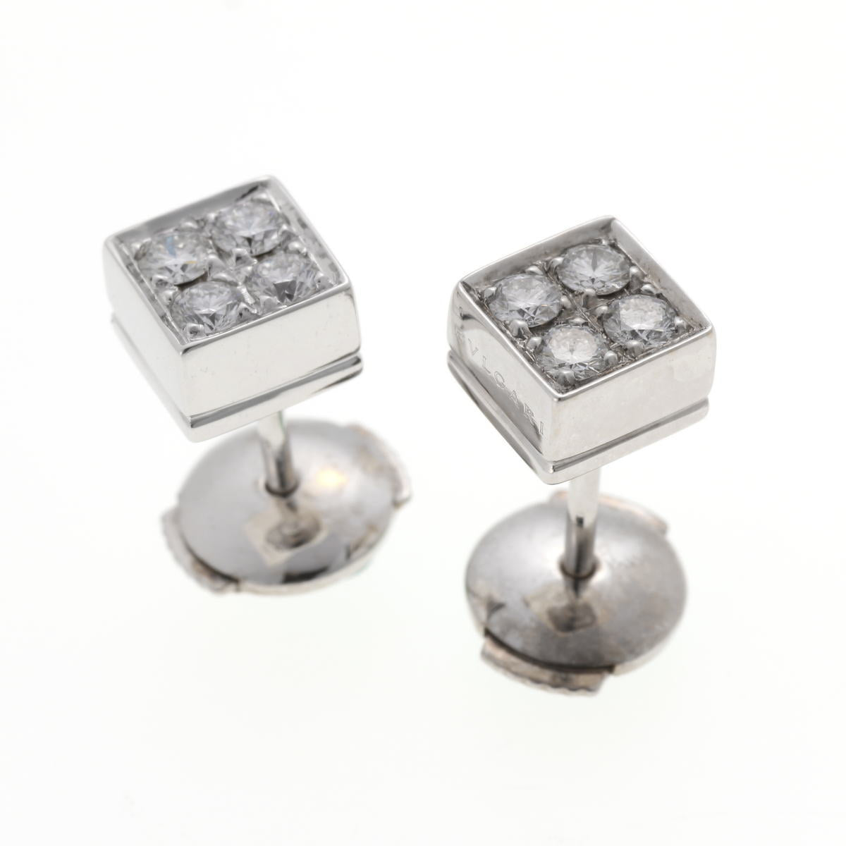 BVLGARI ブルガリ ルチア ダイヤ ピアス - ホワイトゴールド 750WG