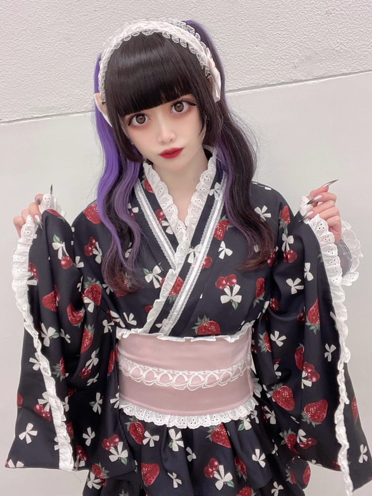 cherry berry princess 浴衣ワンピース - Ank Rouge(アンクルージュ)の