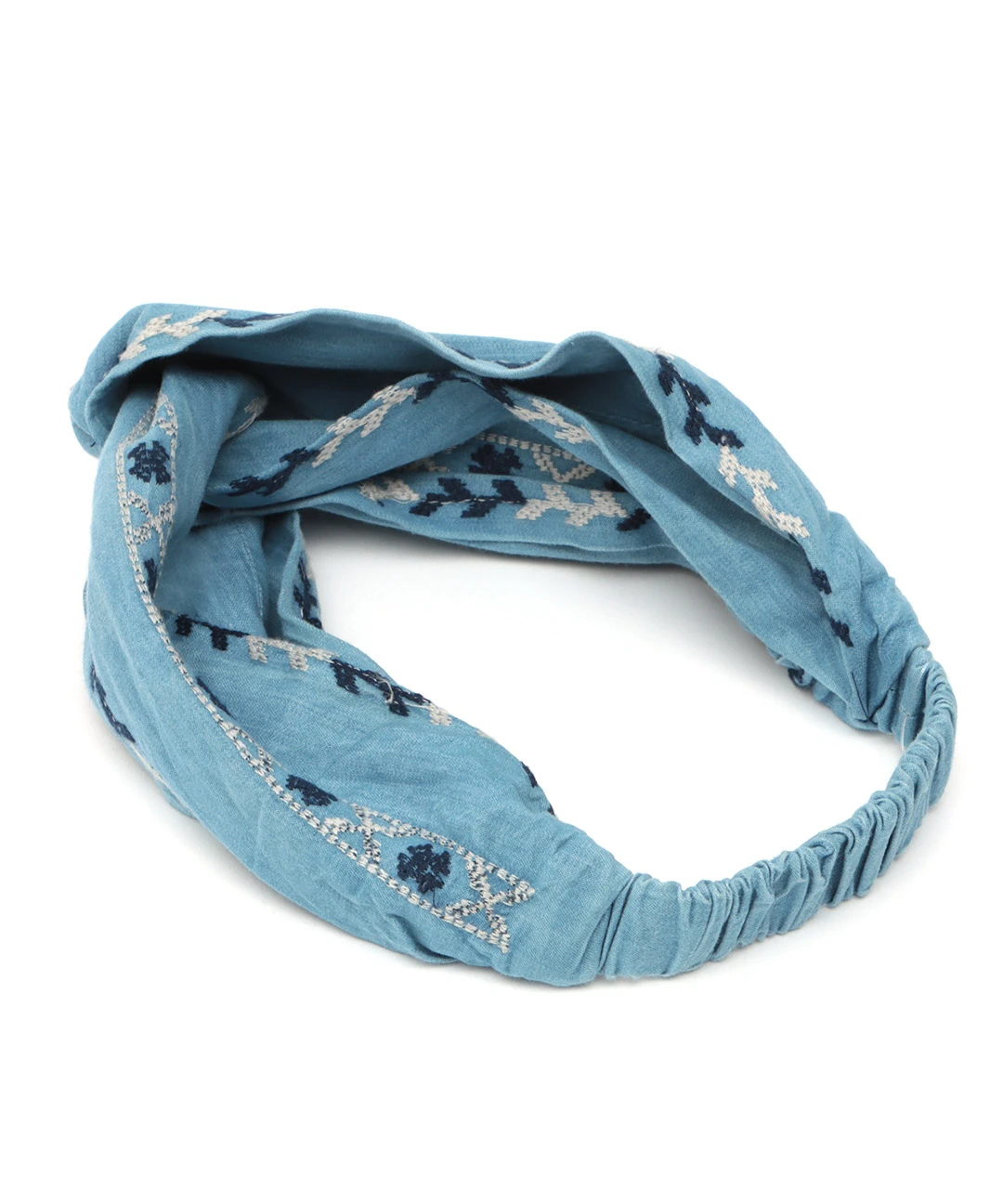 ライン刺繍デニムヘアバンド / ヘアバンド | エスニックファッション