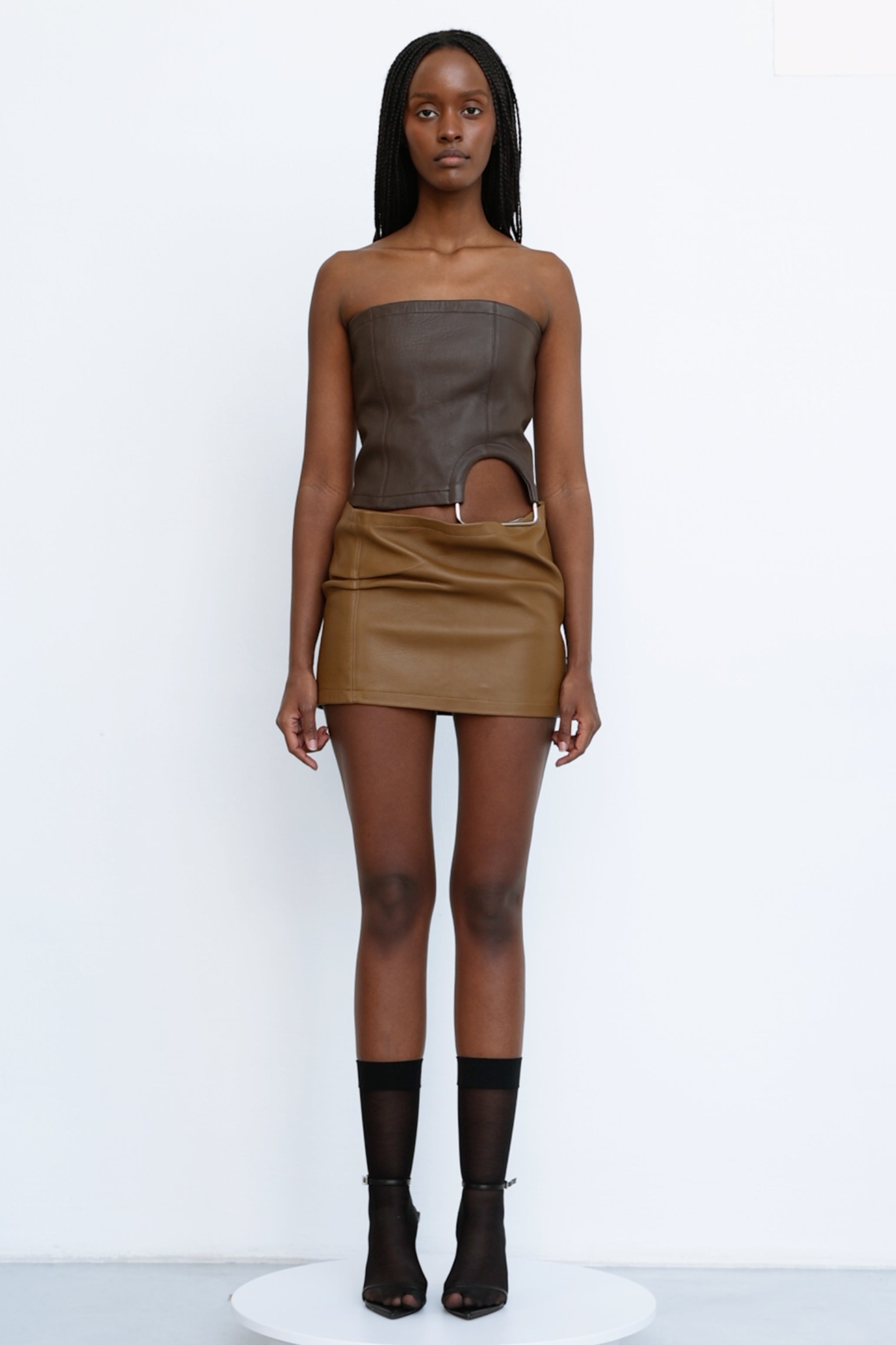 Mini Leather Skirt – Jade Cropper