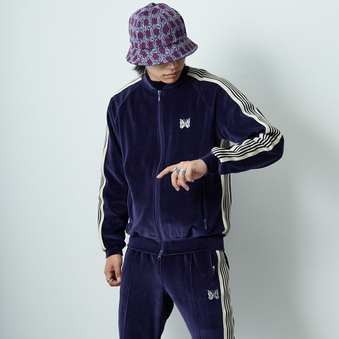 Watson着用】Needles ベロアトラックジャケットセットアップ Watson