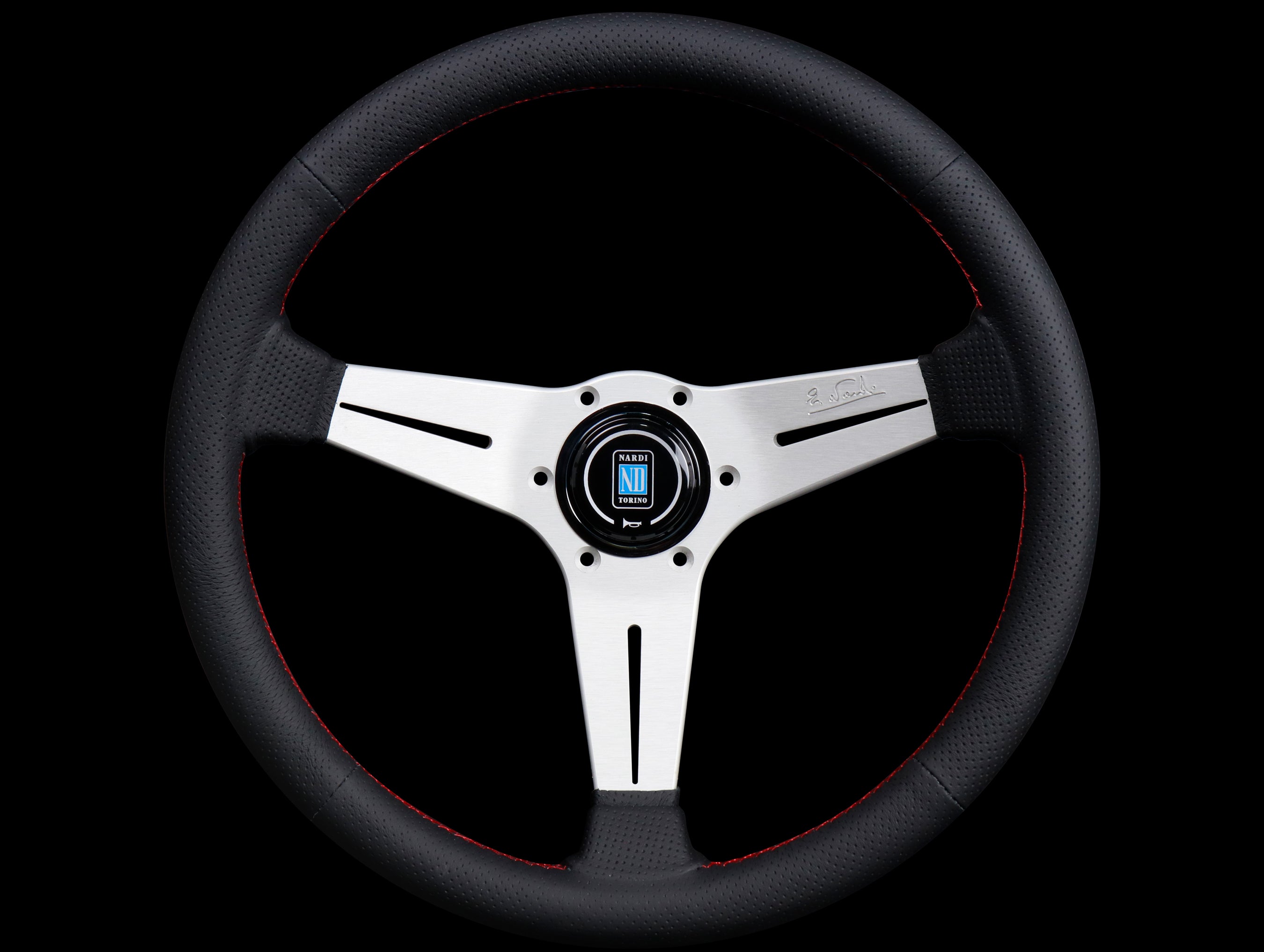 Nardi Deep Corn Sport Rally Steering Wheel w/ Silver Spokes