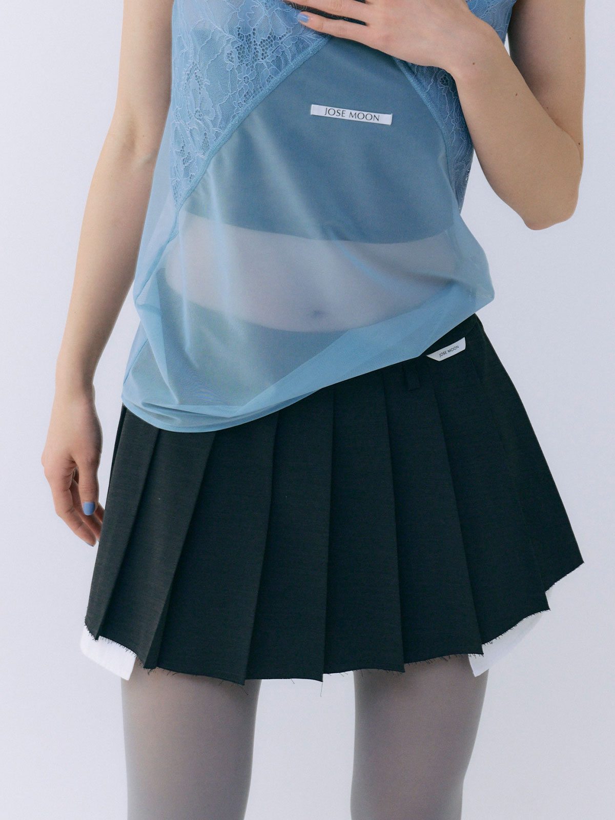 DOUBLEWAIST PLEATS MINISKIRT – JOSEMOON