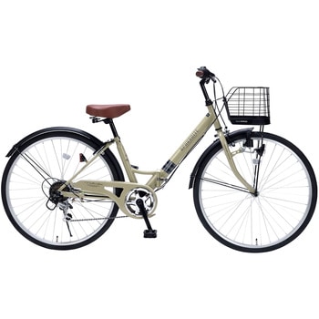 26インチ折りたたみシティサイクル シマノ6段変速 肉厚チューブ