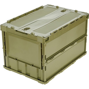 薄型折りたたみコンテナ(スライドロックフタ付) TRUSCO 【通販モノタロウ】