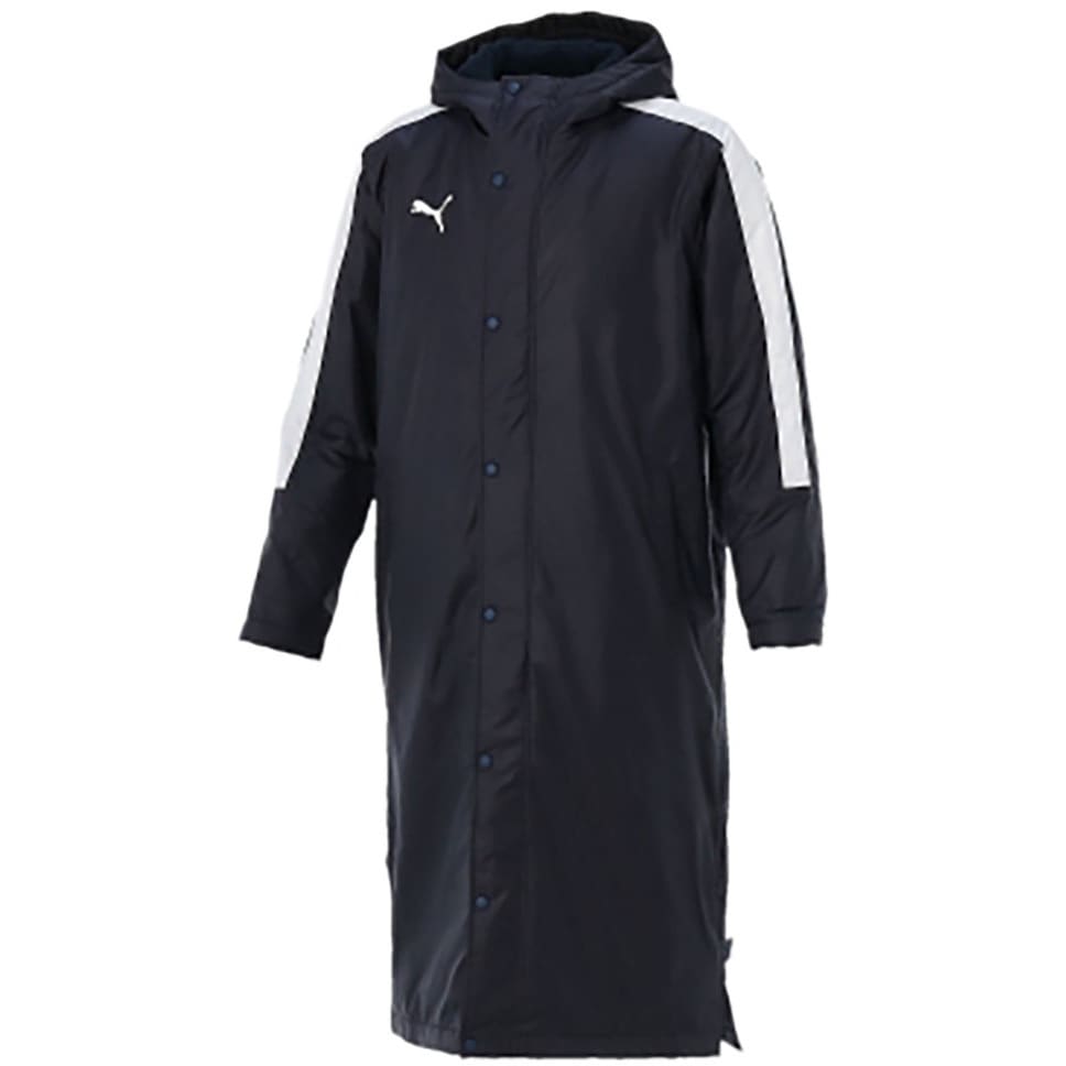 654983 プーマ ベンチコート ボア 防寒 防風 ロング丈 PUMA ネイビー色