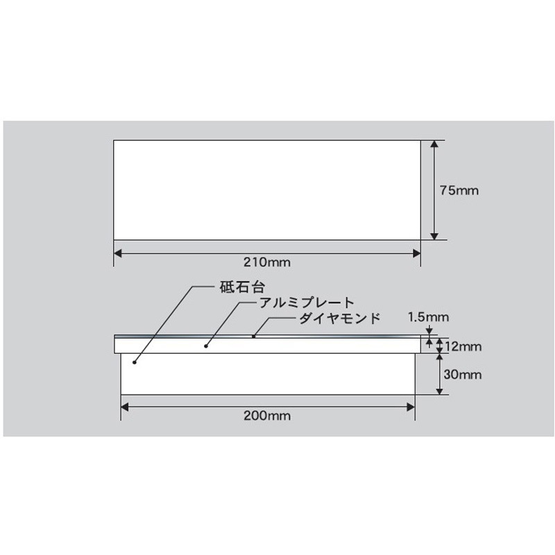 NKDS-400 砥石平面修正用 ダイヤモンドサーフェイス 日研工作所 寸法