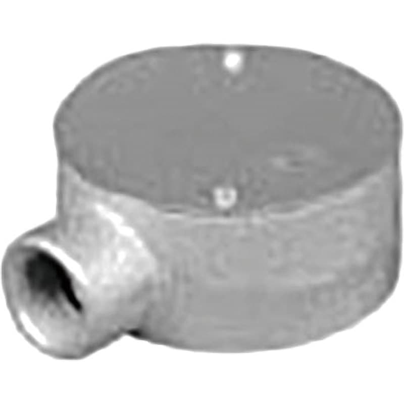 O1Z36 丸型露出ボックス 厚鋼用 HDZ 外山電気 溶融亜鉛メッキ 種類1方